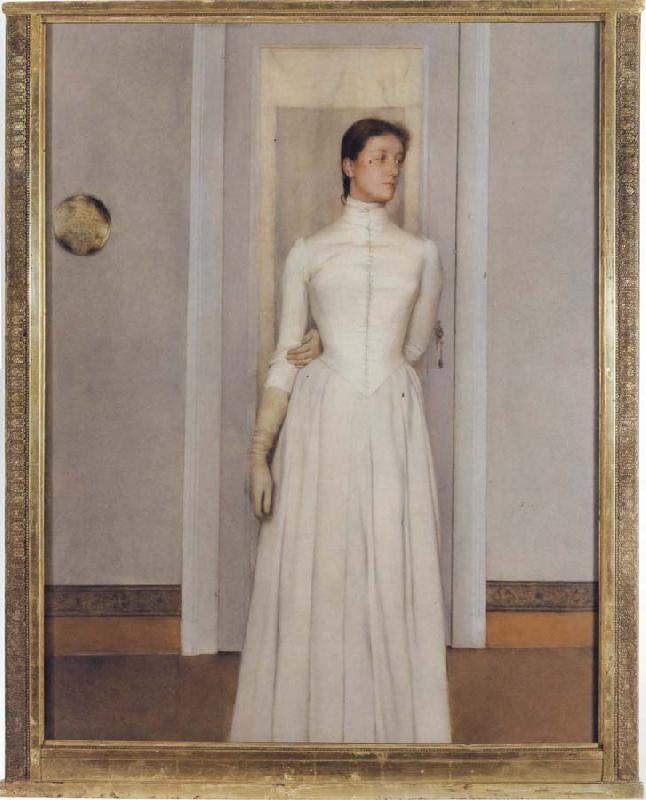 Fernand Khnopff Portrait of Marguerite Khnopff oil painting image